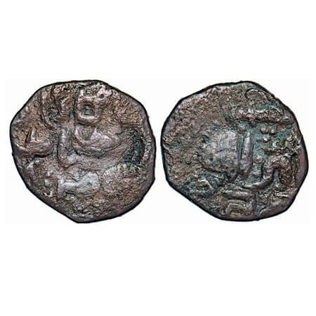 Gonds of Devagadh, Kok Shah (1620-1640 AD), Copper 1/2 Paisa, 4.10g, Devagadh Branch, Naga