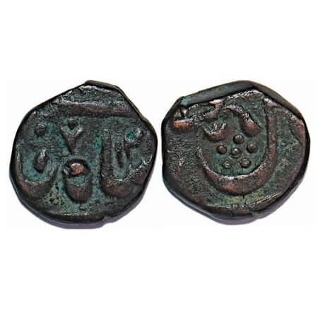 Maratha Confederacy, Copper Paisa, 6.91, Agra Mint, INO Shah Alam II, AH 12xx, Pistol as m