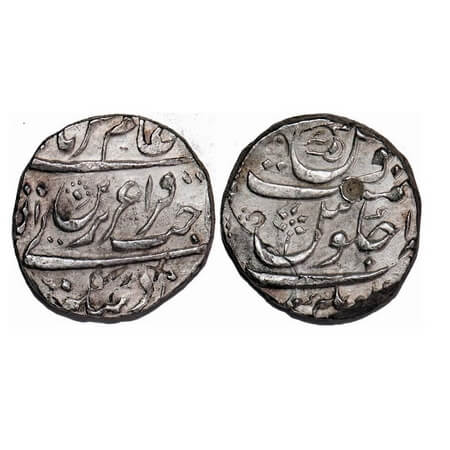 Maratha Confederacy, Silver Rupee, 11.29g, Aurangnagar Mint (Mulher), INO Alamgir II, 1X R