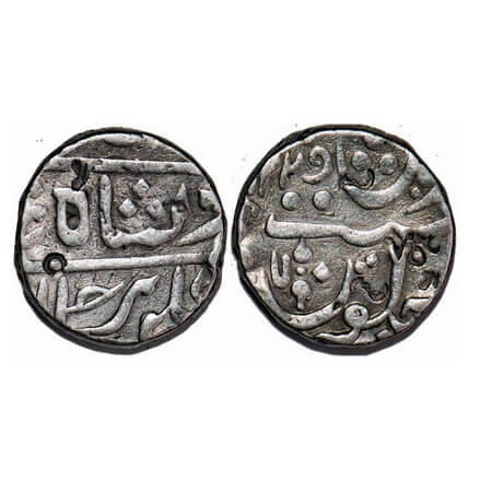 Maratha Confederacy, Silver Rupee, 11.10g, Bhatodi Mint (Pune ankushi type), INO Shah Ali 