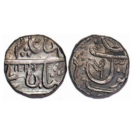 Maratha Confederacy, Silver Rupee, 11.09g, (Nasik) Gulshanabad Mint, INO Shah Alam II, AH 