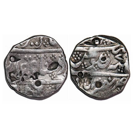 Maratha Confederacy, Silver Rupee, 11.21g, Dharwad, Nasirabad Mint, INO Alamgir II, RY 7.