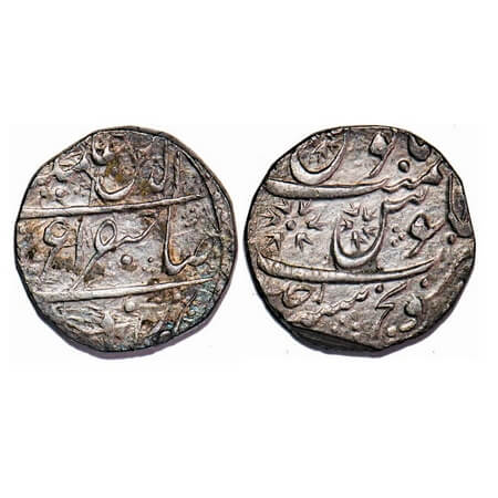 Maratha Confederacy, Silver Rupee, 11.46g, Sironj Mint, INO Alamgir II, AH (1168)/ Ahad (1