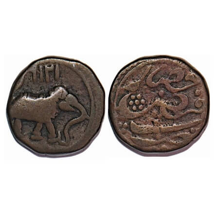 Mysore, Copper Paisa, 10.80g, Tipu Sultan, Faiz Hisar Mint, AM 1216 Retro, Obv: Date & Ele