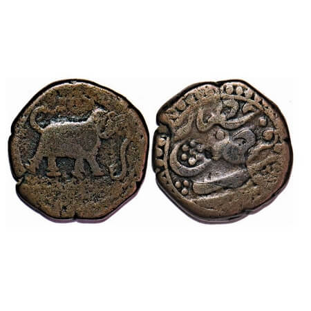 Mysore, Copper Paisa, 10.80g, Tipu Sultan, Faiz Hisar Mint, (AM 1216 Retro), Obv: Date & E