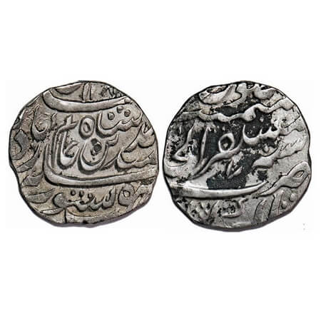 Bharatpur, Silver Rupee, 11.24g, Mustaqir ul Khilafat Akbarabad Mint, INO Shah Alam II, AH