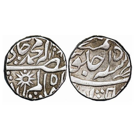 Chhatarpur, Silver Rupee, 11.19g, Hammered dump coinage, INO Shah Alam II, AH 118x/15 RY, 