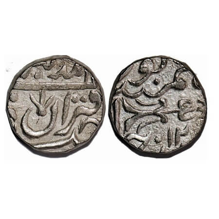 Gwalior, Silver Rupee, 10.94g, Daulat Rao Sindhia (1795-1827 AD), (Alamgirpur) (Bhilsa) Mi