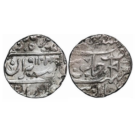Gwalior, Silver Rupee, 10.64g, Daulat Rao Sindhia (AH 1209-1243/1794-1827 AD), Musagarh Mi
