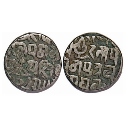 Gwalior, Silver Rupee, 10.37g, Jai Singh (1798-1816 AD), (Jaynagar) (Bajrangarh or Shadhor