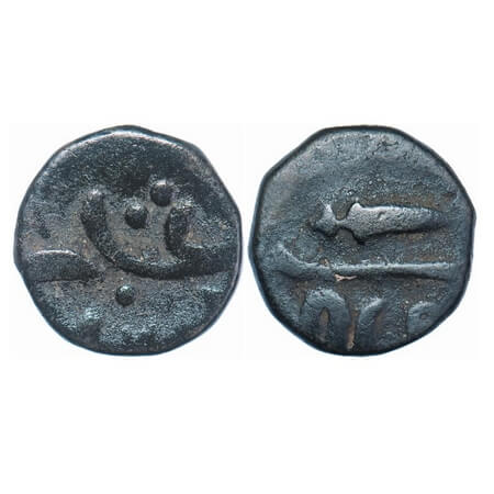 Gwalior, Copper Paisa, 8.68g, Jankoji Rao Sindhia (AH 1243-1259, 1827-1843 AD), Jawad Mint