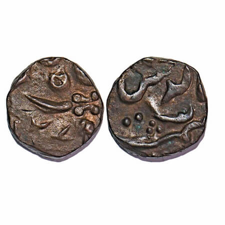 Hyderabad Feudatory Aurangabad, Copper Toka Cash, 7.54g, INO Shah Alam II, 27 RY, (Auranga