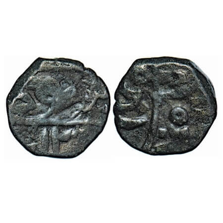 Janjira, Copper Paisa, 6.52g, Sidi Ibrahim Khan III (AH 1265-1297/1848-1879 AD), hammered 
