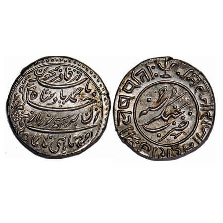 Kutch, Silver 1/2 Rupee, 5.67g, Lakhpatji (AH 1165-1174/ 1809-1818 VS / 1752-1761 AD), INO