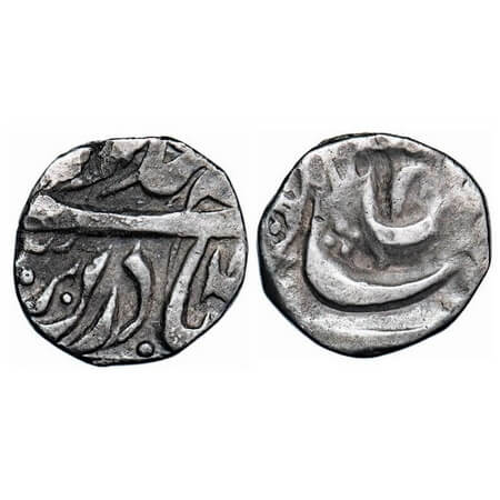 Maler Kotla, Silver ¼ Rupee, 2.48g, Sikandar Ali Khan (AH 1276-1288/1859-1871 AD), (Sahrin