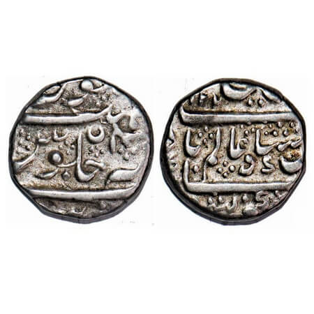 Mysore, Silver ¼ Rupee, 2.82g, Dewan Purnaiya (AH 1214-1225/1799*1810 AD) regent of Krishn