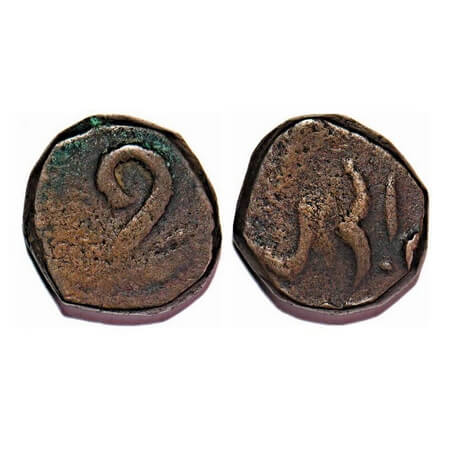 Rewa, Copper Paisa, 12.63g, Jai Singh Deo (VS1866-1892, 1809-1835 AD), Obv: Nagari numeria