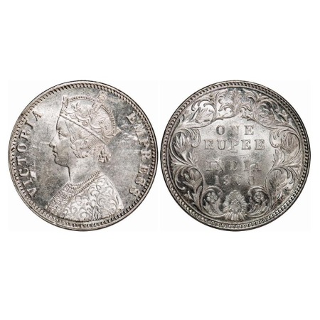 Victoria Empress, Silver, Rupee, 1900, Bombay Mint, A3(i)/I(ii), 'B' incused. F. Prid 186.