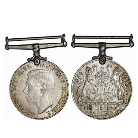 India Defence Medal, George VI, Cupro Nickel, 1939-1945, awarded to (Blank). MYB 187. Extr