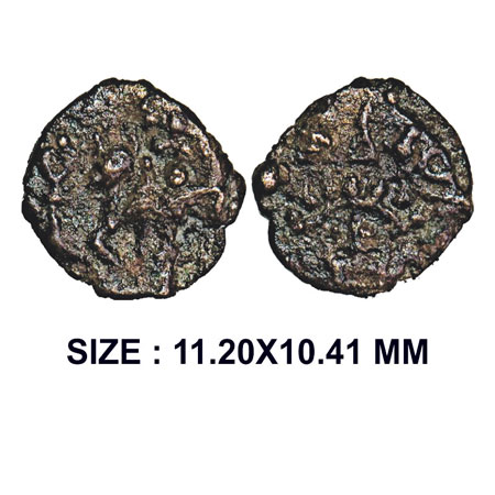 Post-Mauryan, Kaushmabi Region, (150 BC - 130 CE ), Cast Copper, 1/4 Unit Fraction, 0.93g,