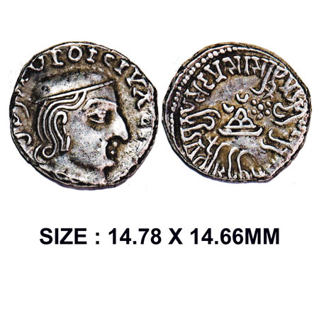 Western Kshatrapas, Damasena s/o Rudrasimha I (c. 222-238 AD), Kardamaka Family, Silver Dr