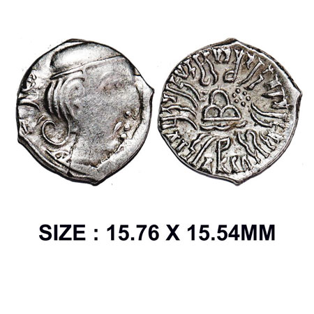 Western Kshatrapa, Svami Rudrasena III (c. 348-378 AD) son of Svami Rudradaman II, Silver 