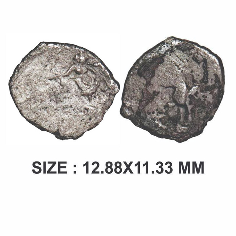 Punch Marked, Saurashtra Janapada (c. 450-300 BC), Junagadh hoard type, Silver 1/4 Karshap