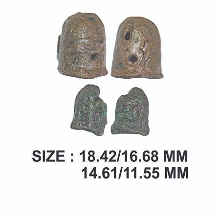 Primitive Money, Set of 2 different Size Copper, Vidisha Region, Copper, 7.16gm, shaped li