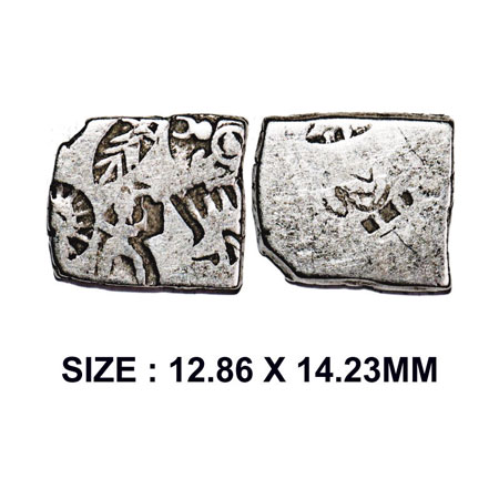 Punch Marked Coins, Post-Maurya (c. 300-250 BC), Mathura region, Silver Karshapana, 3.35g,