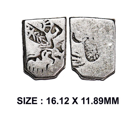 Punch Marked Coins, Post-Maurya (c. 300-250 BC), Mathura region, Silver Karshapana, 3.31g,