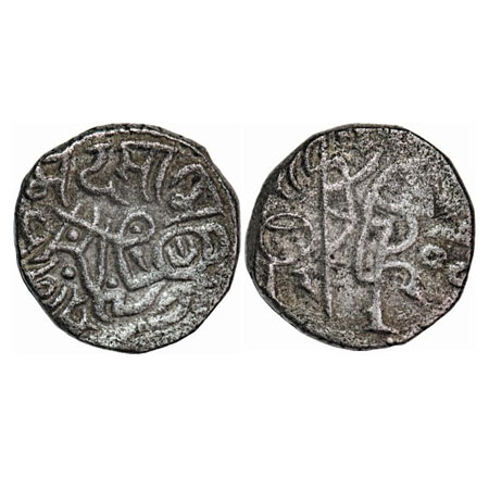 Delhi Sultanate, Billon Jital, 3.47g, Muizz al din Muhammad bin Sam (AH 589-602 / 1193-120