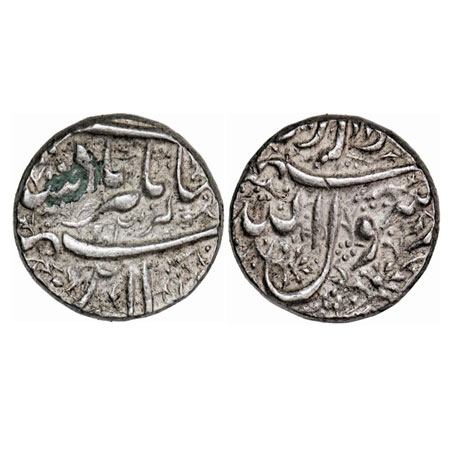 Jahangir, Silver Rupee, 11.36g, (Ahmadnagar) mint off line but by stlying ahhmadnagar 3 RY