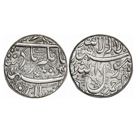Jahangir, Silver Rupee, 11.37g, Ahmadnagar Mint, complete mint seen. KM 141.1. Extremely F