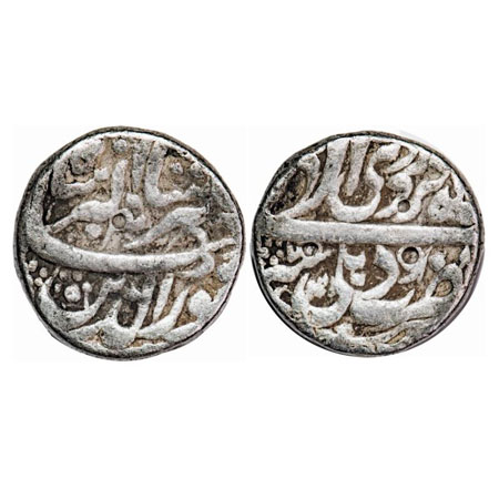 Jahangir, Silver Rupee, 11.33g, Delhi Mint, AH 1031, Month 'Farwardin', flowers added on o