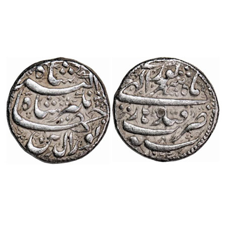 Jahangir, Silver Rupee, 11.02g, Qandahar Mint, AH 1022/8 RY, 'Sharewar' (Rare) Month. KM 1