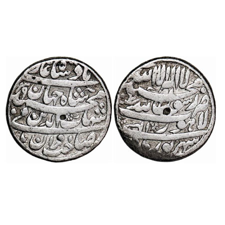 Shah Jahan I, Silver Rupee, 11.18g, Lahore Mint, 4 line type, AH 1039/2 RY, Month 'Shahrew