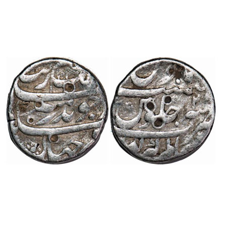 Aurangzeb, Silver Rupee, 11.29g, Alamgirpur (Bhilsa) Mint, AH 10xx/2x RY, complete mint na