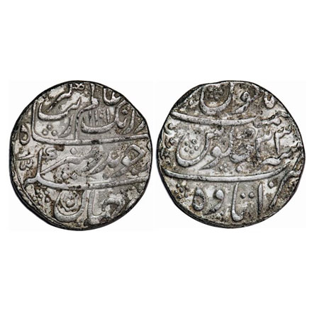 Aurangzeb, Silver Rupee, 11.26g, Itawa Mint, AH 1101/33 RY, large flan with complete die i