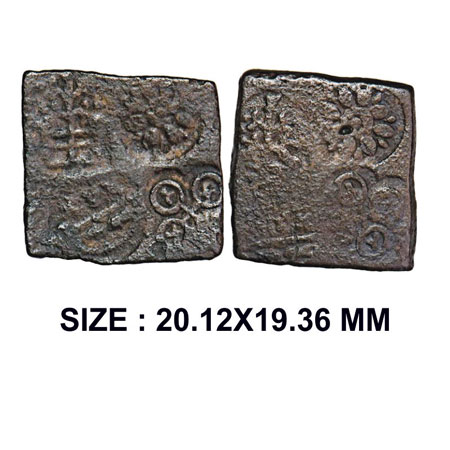 Post Mauryan, Malwa, Central region, (200-150 BC), uninscribed punch-marked, Copper Karsha