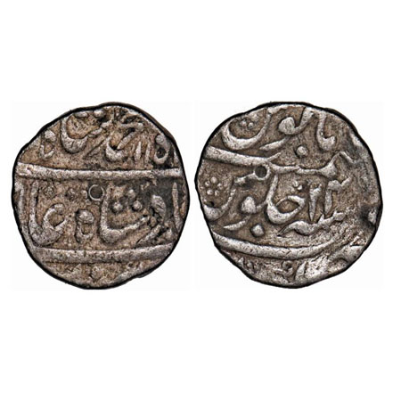 Muhammad Shah, Silver Rupee, 11.24g, Khambayat Mint, 115x/24 RY. KM 436.34. Very Fine, Sca