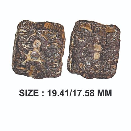 Post Mauryan, Ujjaini Region, Uninscribed Bold taurines type, Heavy weight Lead Unit 11.63