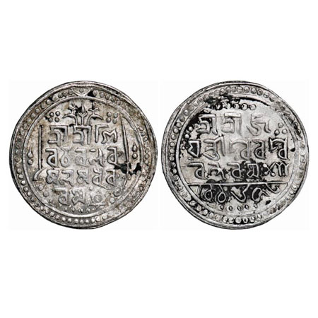 Jaintiapur, Silver Rupee, 7.38g, Bar Gossain II (SE 1653-1692 / 1731-1770 AD), SE 1653, Ob