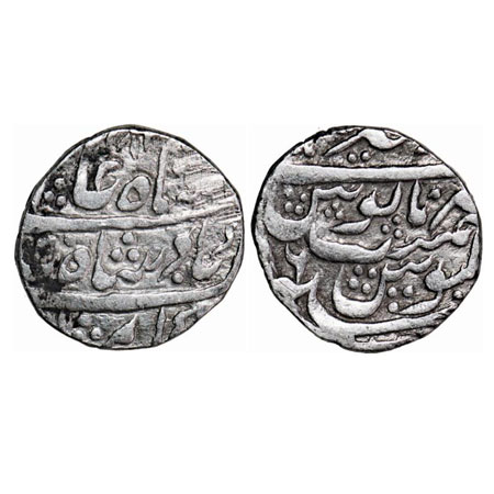 Maratha Confederacy, Silver Rupee, 10.87g, Dar-ul-Khair Ajmer Mint, INO Shah Alam II, AH 1