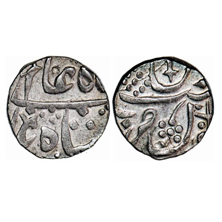 Maratha Confederacy, Silver Rupee, 11.23g, (Ja'ffarabad urf Chandor) Mint, INO Shah Alam I