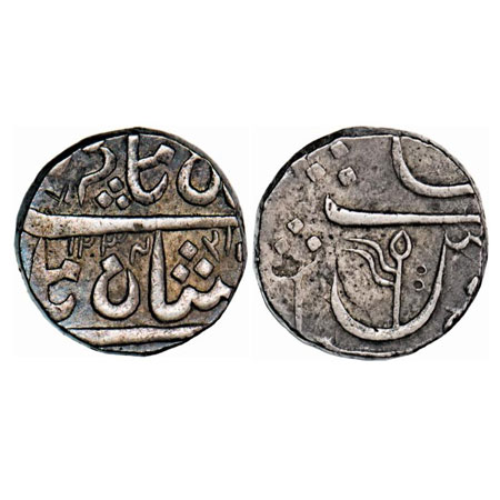 Maratha Confederacy, Silver Rupee,11.16g, Nasik, Gulshanabad Mint, INO Shah Alam II, AH 12