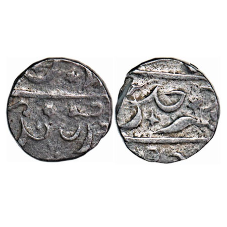 Maratha Confederacy, Silver ½ Rupee, 5.39g, Nipani, Dicholi Mint, INO Aurangzeb. M&W T1b. 