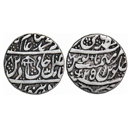 Rohilkhand, Silver Rupee, 10.94g, Faizullah Khan (AH1167-1208, AD 1754-1794), Qasbah Panip