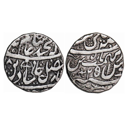 Rohilkhand, Silver Rupee, 10.90g, Faizullah Khan (AH1167-1208, AD 1754-1794), Qasbah Panip