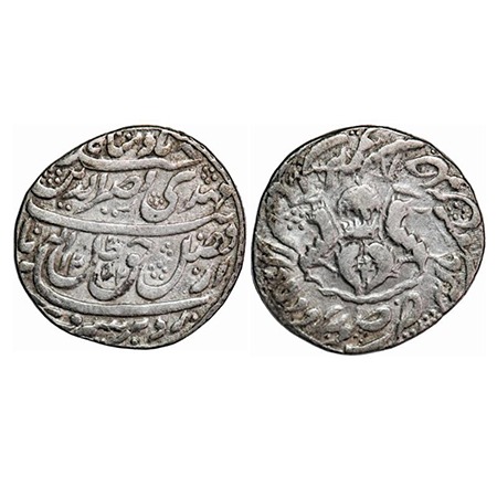 Awadh, Silver Rupee, 10.98g, Nasir ud din Haider (AH 1243-1253, 1827-1832 AD), Suba Awadh 
