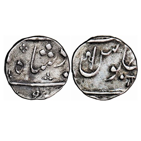 Baroda, Silver ½ Rupee, 5.72g, Anand Rao (AH 1215-1235 / 1800-1819 AD), Ahmadabad Mint, IN